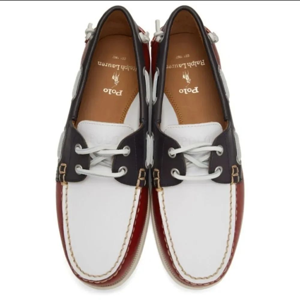 BRAND NEW RALPH LAUREN POLO MERTON LEATHER BOAT MEN'S SHOES